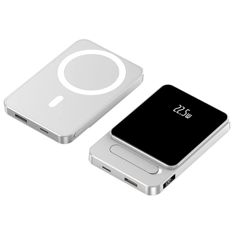 

Портативное зарядное устройство Power Bank JJT-A77 PD20W+QC 22.5W с БЗУ 10000 mAh (silver)