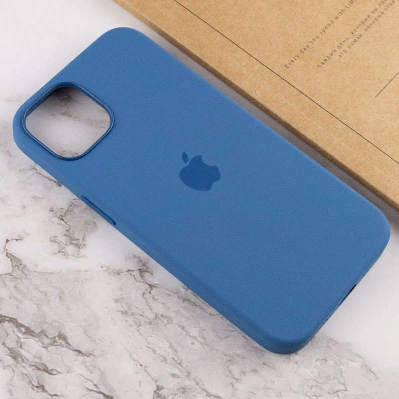 Чехол Silicone case (AAA) with Magsafe and Animation для Apple iPhone 13 (6.1") – Синий / Blue Jay. Фото 7 из 7