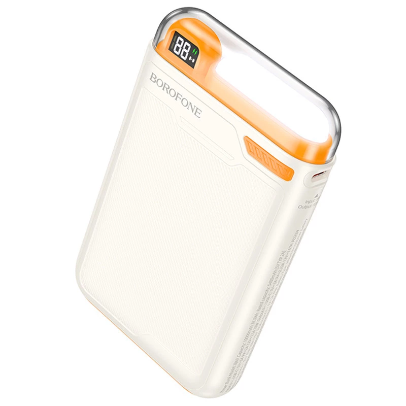 Портативний ЗП Power Bank BOROFONE BJ69 Skillful PD20W з БЗП 10000 mAh – Milky White. Фото 3 з 4