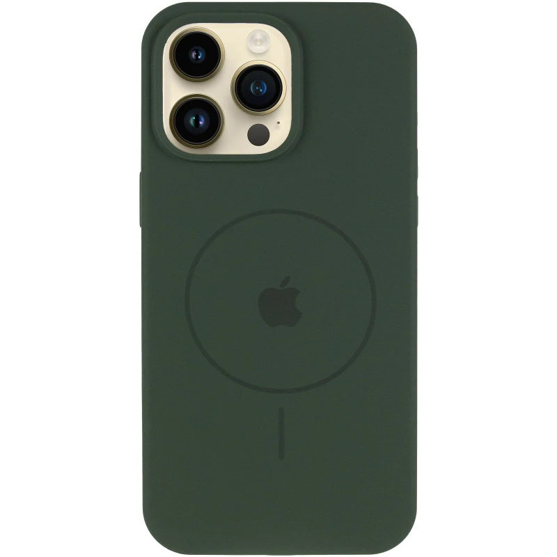 Чехол Silicone Case Full Protective (AA) V2 with MagSafe для Apple iPhone 17e (6.1") – Зеленый / Cyprus Green. Фото 3 из 6