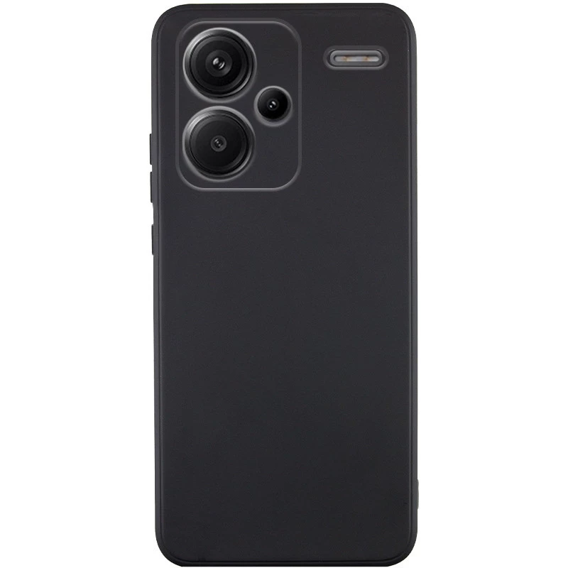 

Цветной силиконовый чехол с защитой камеры для Xiaomi Redmi Note 13 Pro+ (Черный / Black), Чорний / black