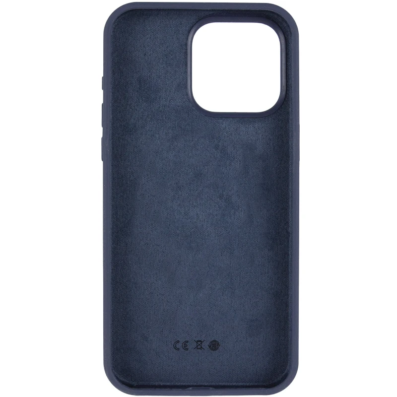 Чехол с закрытым низом Silicone Case для Apple iPhone 15 Pro (6.1") – Темно-синий / Midnight blue. Фото 7 из 10