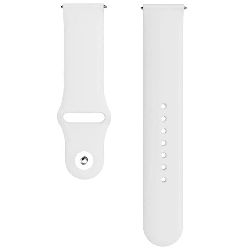 Силіконовий ремінець Sport для Smart Watch 22mm – Білий / White. Фото 3 з 3