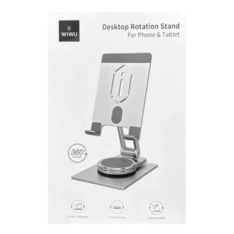 Підставка для планшетов WIWU ZM107 Desktop Rotation Stand  For Tablet up to 12.9 inch – silver. Фото 6 з 6