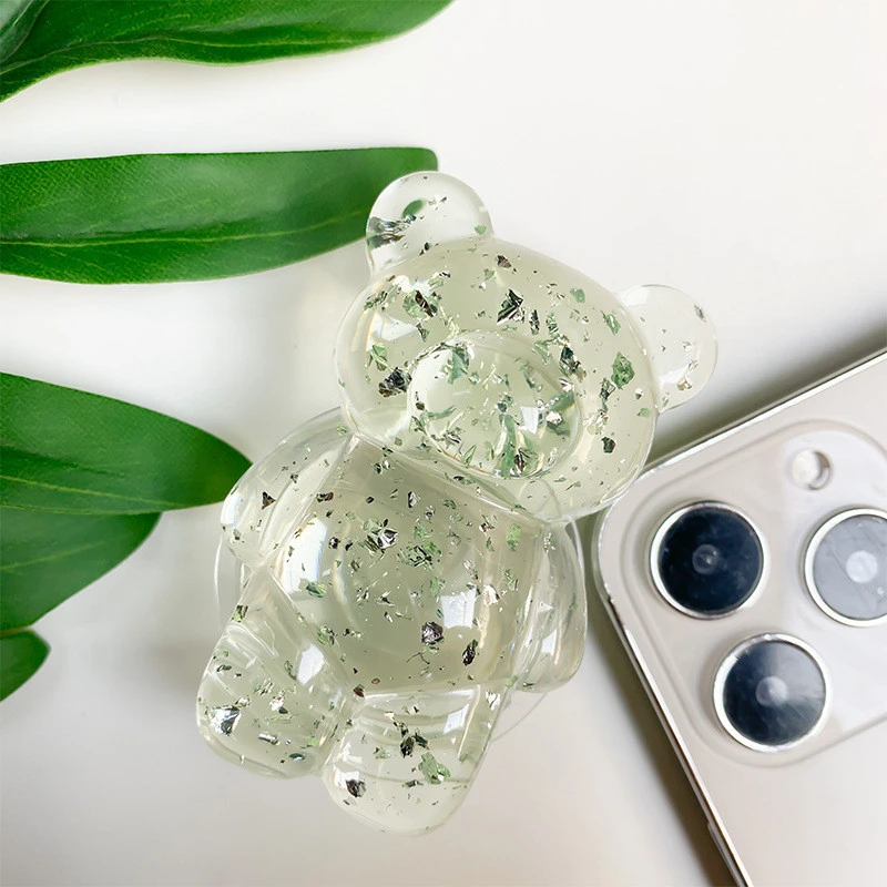 Тримач для телефону Popsocket Big Bear Shimmer – Green. Фото 2 з 2