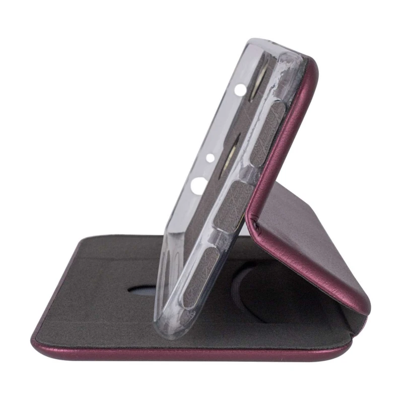 Чохол-книжка класичний на Xiaomi Redmi Note 8 Pro – Бордовий. Фото 2 з 3