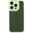 Чохол TPU TechWoven Hybrid with MagSafe для Apple iPhone 15 Pro Max (6.7") – White / Green. Фото 3 з 7