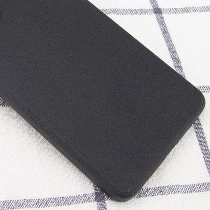 Цветной силиконовый чехол с защитой камеры для Infinix Smart 7 HD – Черный / Black. Фото 2 из 3