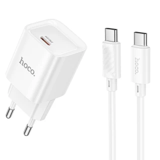СЗУ Hoco C146A Charm PD20W (1USB-C) + кабель Type-C to Type-C фото 1 СЗУ Hoco C146A Charm PD20W (1USB-C) + кабель Type-C to Type-C фото 1 из 1