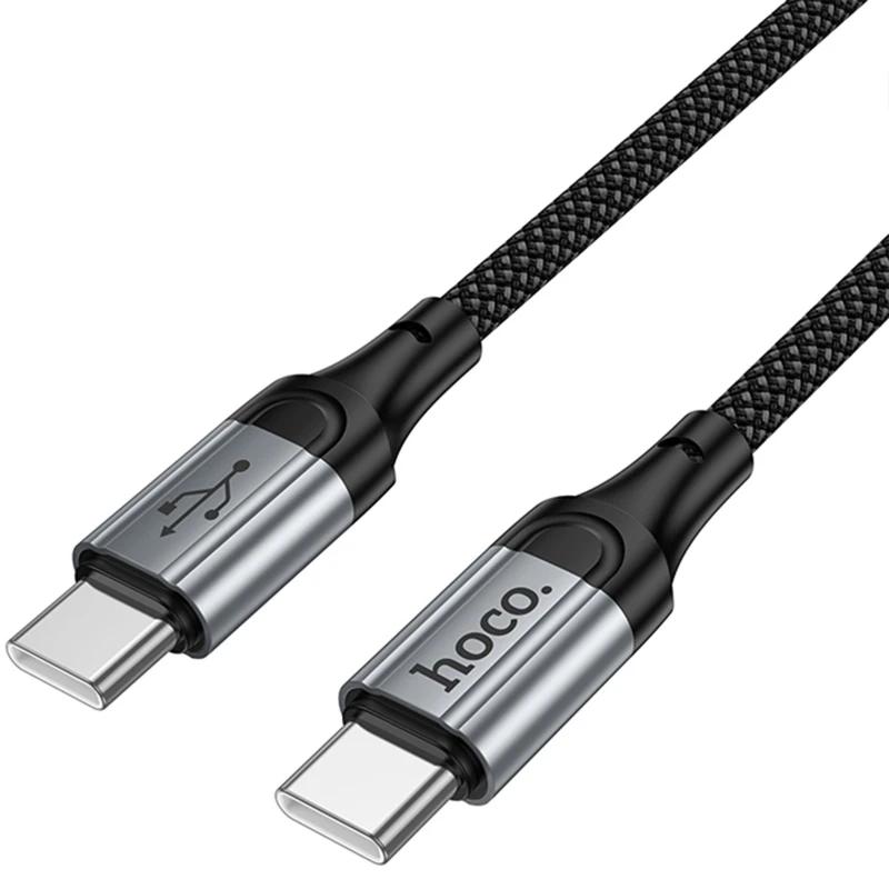 Дата кабель Hoco X121 Nuevo Type-C to Type-C 60W (1.5m) – Black. Фото 5 з 7