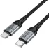 Дата кабель Hoco X121 Nuevo Type-C to Type-C 60W (1.5m) – Black. Фото 5 з 7