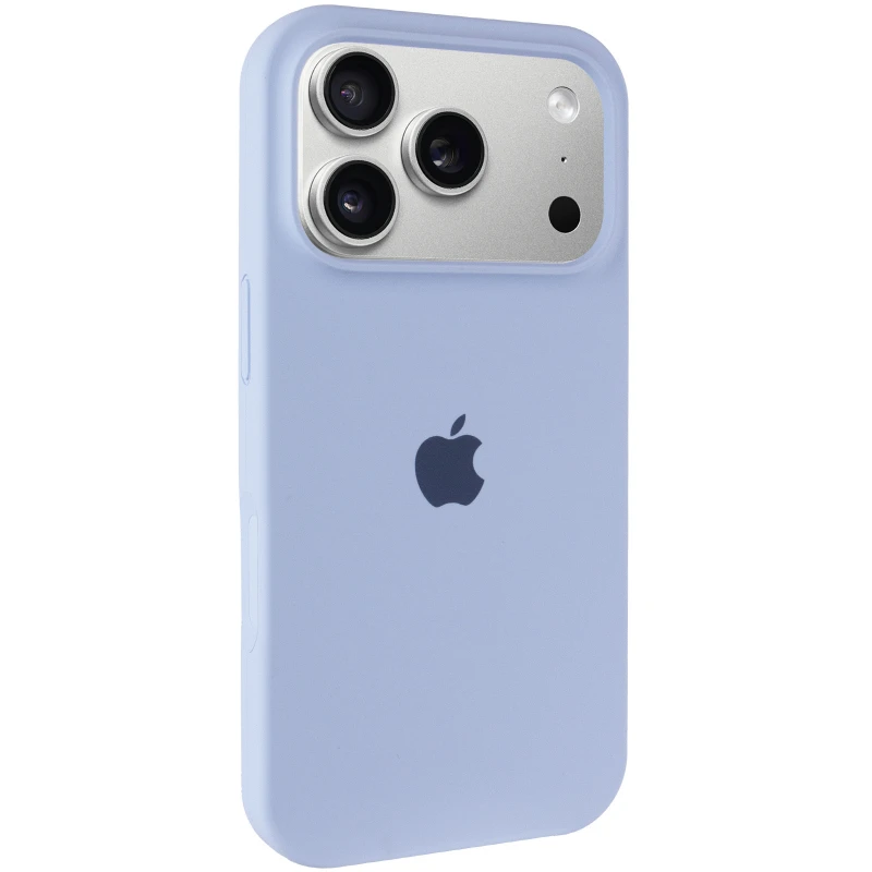 Чехол Silicone Case (AA) Logo with MagSafe для Apple iPhone 17 Pro Max (6.9") – Голубой / Lilac Blue. Фото 3 из 11