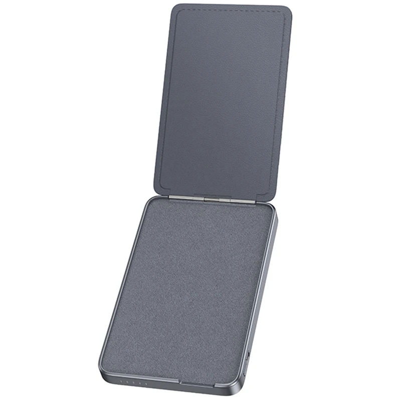 Портативний ЗП Power Bank Hoco Q46 Title PD20W з БЗП+card holder 5000 mAh – Silver gray. Фото 6 з 6