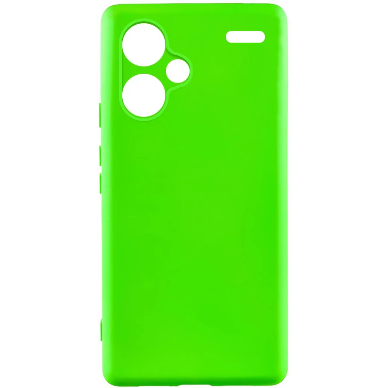 Чохол Silicone Case Lakshmi з закритою камерою на Xiaomi Redmi Note 13 Pro+ – Салатовий / Neon Green. Фото 2 з 4