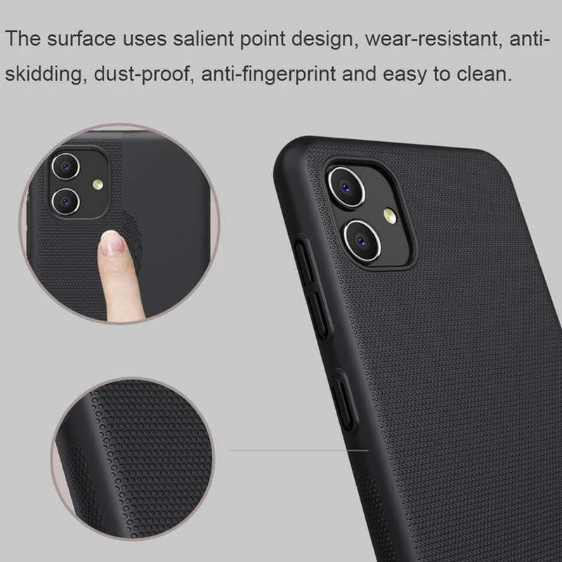 Пластикова накладка Nillkin Frost на Samsung Galaxy A04 – Чорний. Фото 6 з 6