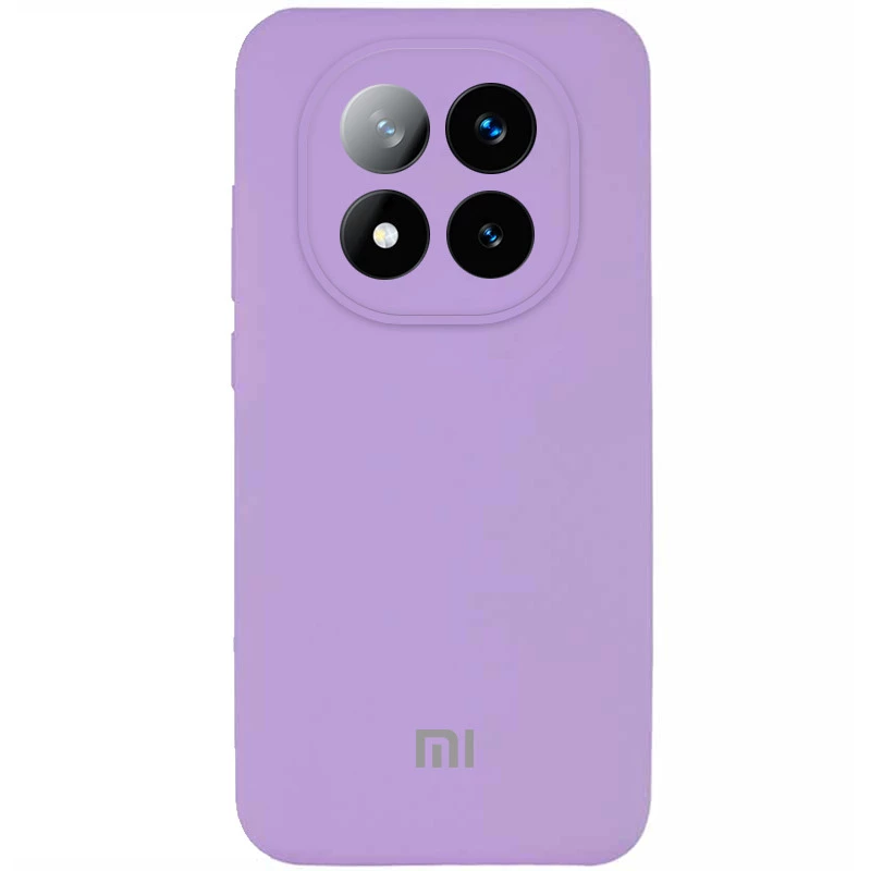 Чехол Silicone Case с закрытым низом и защитой камеры для Xiaomi Redmi Note 14 Pro 4G – Сиреневый / Lilac. Фото 1 из 1
