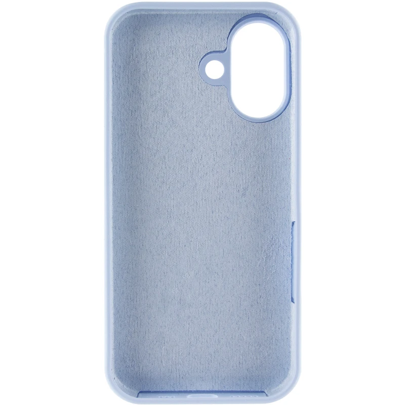Чохол Silicone Case з закритим низом на Apple iPhone 16 Plus – Блакитний / Lilac Blue. Фото 5 з 8