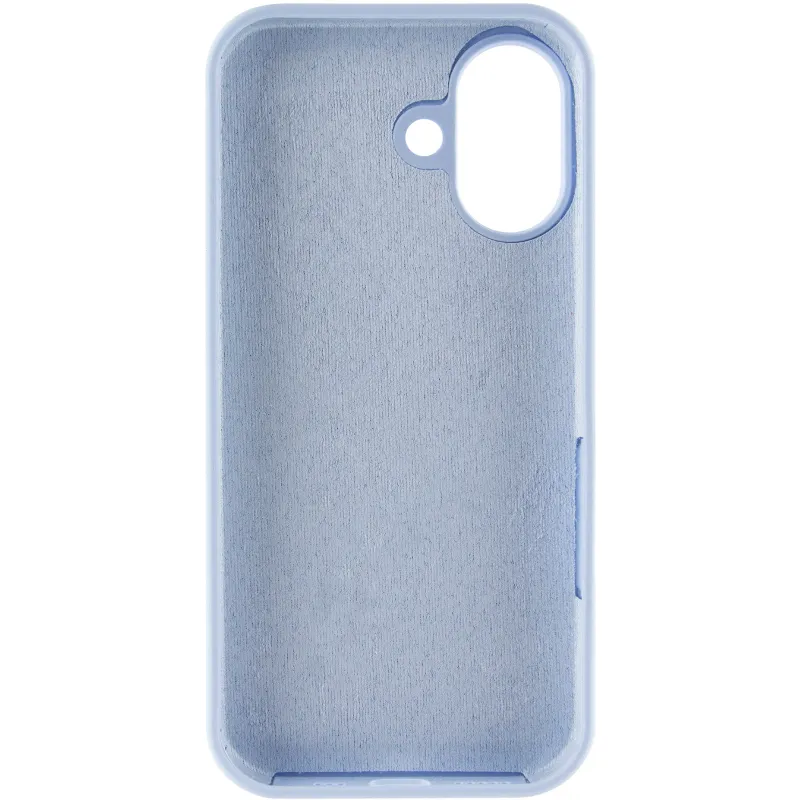 Чехол Silicone Case с закрытым низом для Apple iPhone 17 (6.3") – Голубой / Lilac Blue. Фото 4 из 6