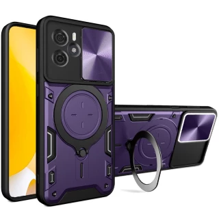 Ударопрочный чехол Bracket Ringstand с защитной шторкой для камеры для Xiaomi Redmi Note 14 4G (Int. version) фото 1 из 3