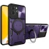 Ударопрочный чехол Bracket Ringstand с защитной шторкой для камеры для Xiaomi Redmi Note 14 4G (Int. version) – Purple. Фото 1 из 3