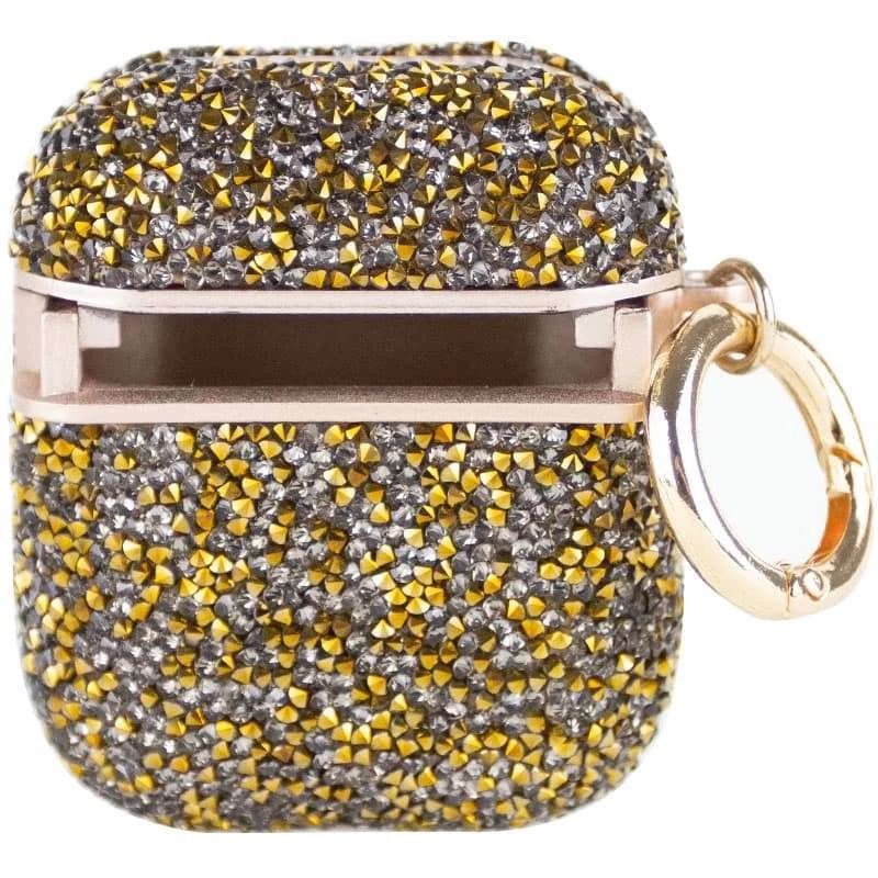 TPU чохол Bling World Rock Diamond для навушників AirPods 1/2 – Золотий. Фото 3 з 9