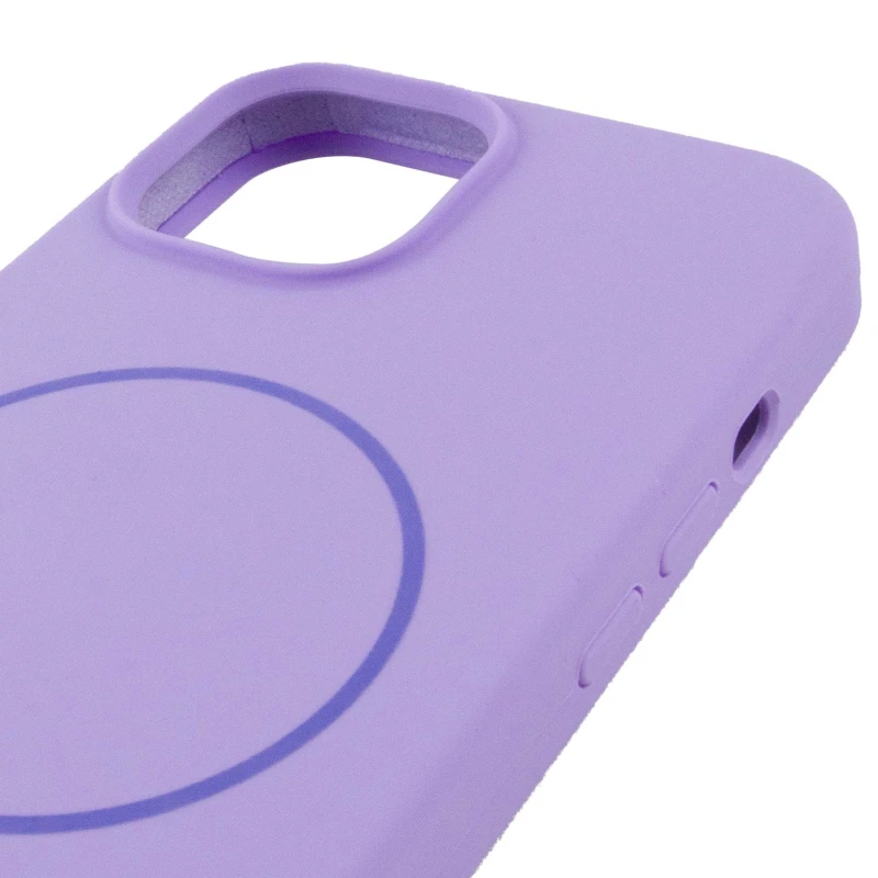 Чохол Silk Full Protective (AA) NO LOGO with Magnetic Fit для Apple iPhone 14 (6.1") – Бузковий / Dasheen. Фото 5 з 6