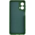 Кольоровий силіконовий чохол GETMAN із закритою камерою для Motorola Moto G24 – Зелений / Dark green. Фото 3 з 5