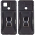Ударостійкий чохол Square Ring зi шторкою на камеру на Xiaomi Redmi 9C – Чорний / Black. Фото 1 з 6