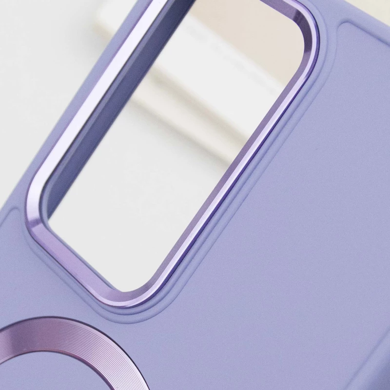 TPU чехол Bonbon с металлическими кнопками та MagSafe на Samsung Galaxy S24 Ultra – Сиреневый / Dasheen. Фото 13 из 13