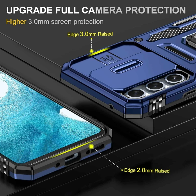 Ударопрочный чехол Square Ring c шторкой на камеру для Samsung Galaxy S25 FE – Синий / Navy. Фото 8 Ударопрочный чехол Square Ring c шторкой на камеру для Samsung Galaxy S25 FE – Синий / Navy. Фото 8 из 13