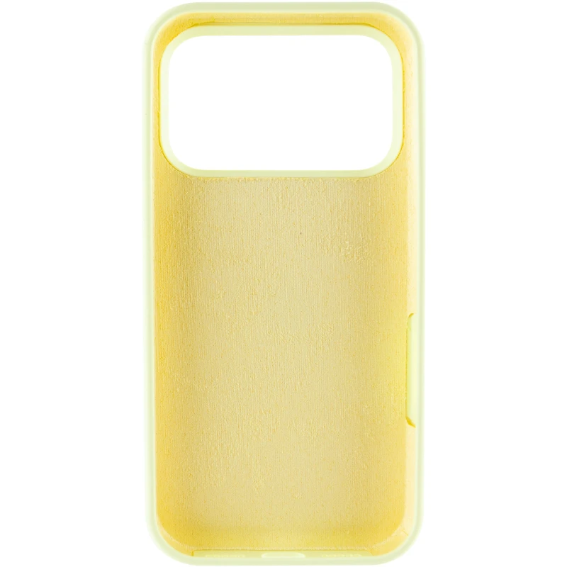 Чехол Silicone Case с закрытым низом для Apple iPhone 17 Pro (6.3") – Желтый / Mellow Yellow. Фото 4 из 6