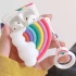 Силіконовий футляр Rainbow для навушників AirPods 1/2 + кільце – Райдуга / Білий. Фото 3 з 5