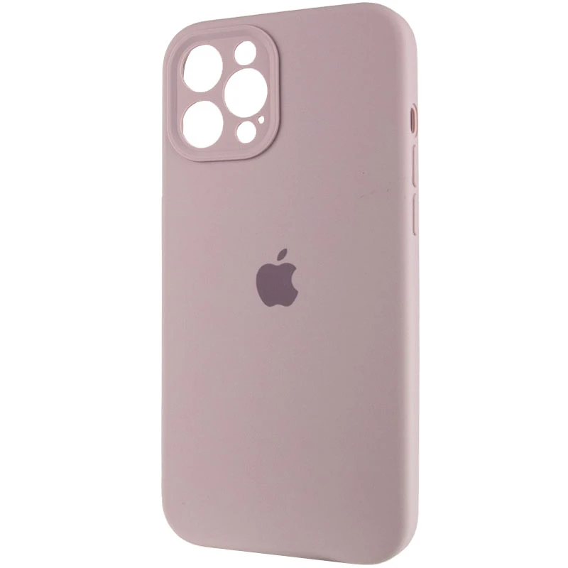 Чехол Silicone Case с защитой камеры для Apple iPhone 12 Pro Max (6.7") – Серый / Lavender. Фото 4 из 7