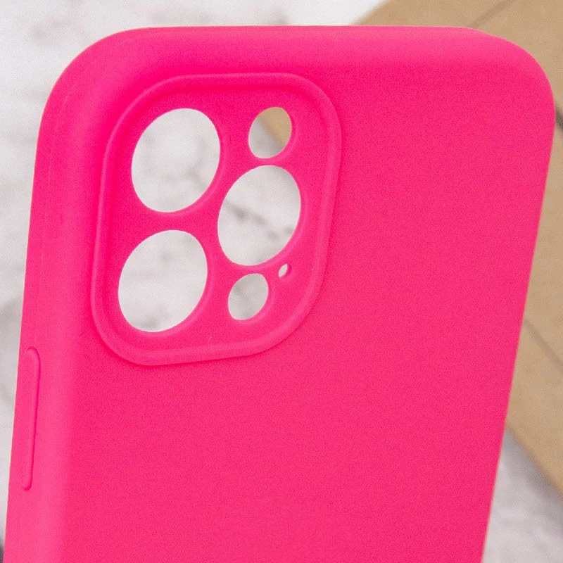 Чехол с защитой камеры Silicone Case для Apple iPhone 12 Pro (6.1") – Розовый / Barbie pink. Фото 5 из 6