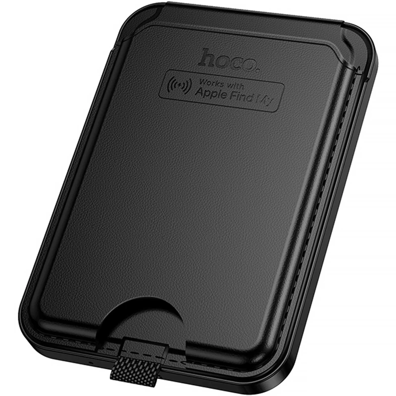 Кардхолдер магнитный Hoco E91I Tiger с трекером 120 mAh – Black. Фото 3 из 6