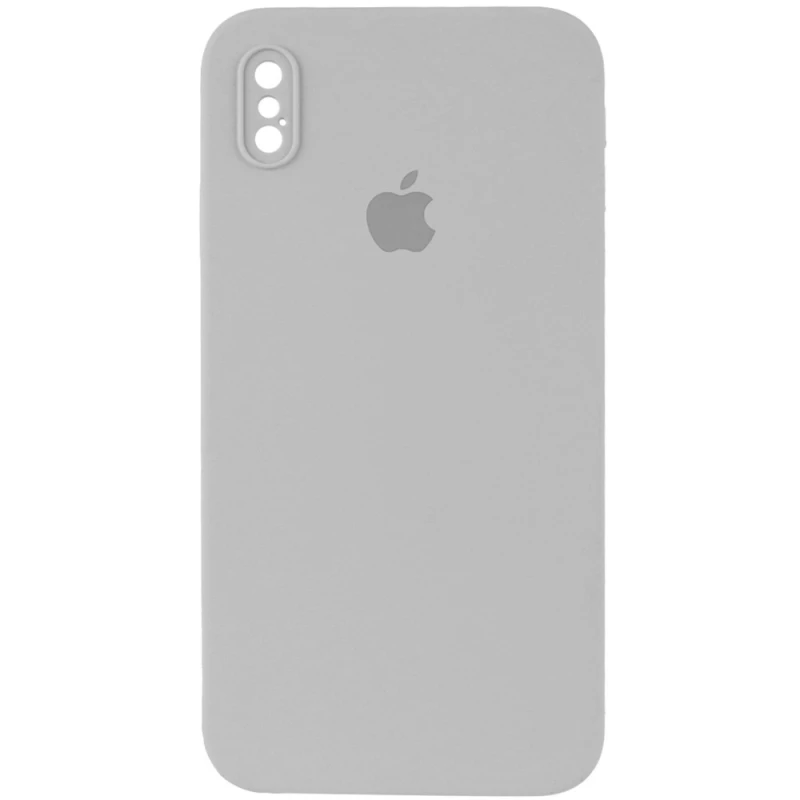 Чохол Silicone Case Square з захистом камери на Apple iPhone XS (5.8") – Сірий / Light Grey. Фото 1 з 1