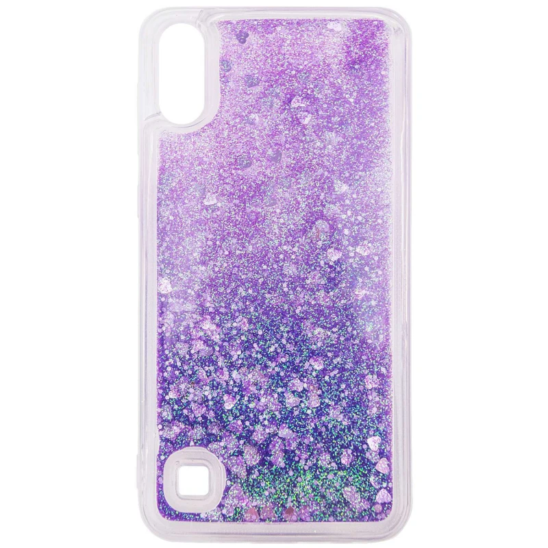 

Чохол Liquid hearts з блискітками, що переливаються, на Samsung Galaxy A10 (A105F) (Фіолетовий)