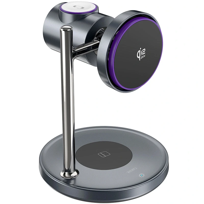 БЗП WIWU Wi-W041 Space Qi2 3 in 1 wireless charger фото 1 з 1