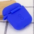 Силіконовий футляр для навушників Airpods Slim Circle – Синій / Ultra blue. Фото 3 з 3