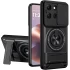 Ударостійкий чохол Camshield StandRing case для Motorola Moto G15 4G – Black. Фото 1 з 2