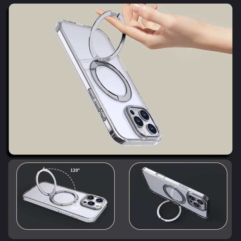 Чохол Empire with MagSafe and Ring для Apple iPhone 16e (6.1") – Clear. Фото 4 Чохол Empire with MagSafe and Ring для Apple iPhone 16e (6.1") – Clear. Фото 4 з 4