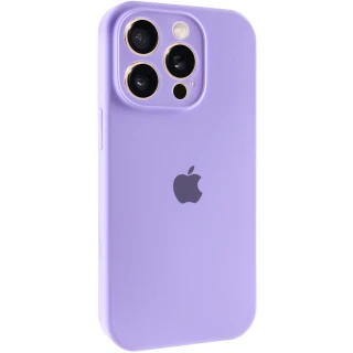 Чохол Silicone Case з захистом камери на Apple iPhone 14 Pro (6.1") — Бузковий / Dasheen