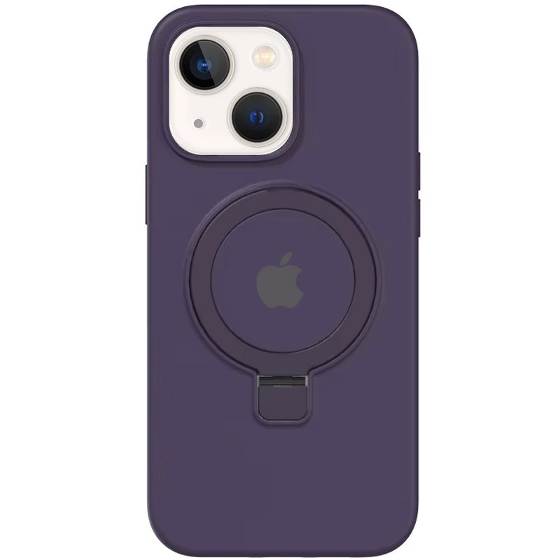 Силіконовий чохол Full Protective з кільцем-тримачем Apple iPhone 15 (6.1") – Purple. Фото 1 з 3