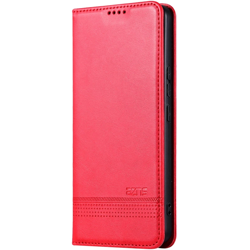 Кожаный чехол-книжка AZNS Classic series для Samsung Galaxy A36 5G – Red. Фото 1 из 4