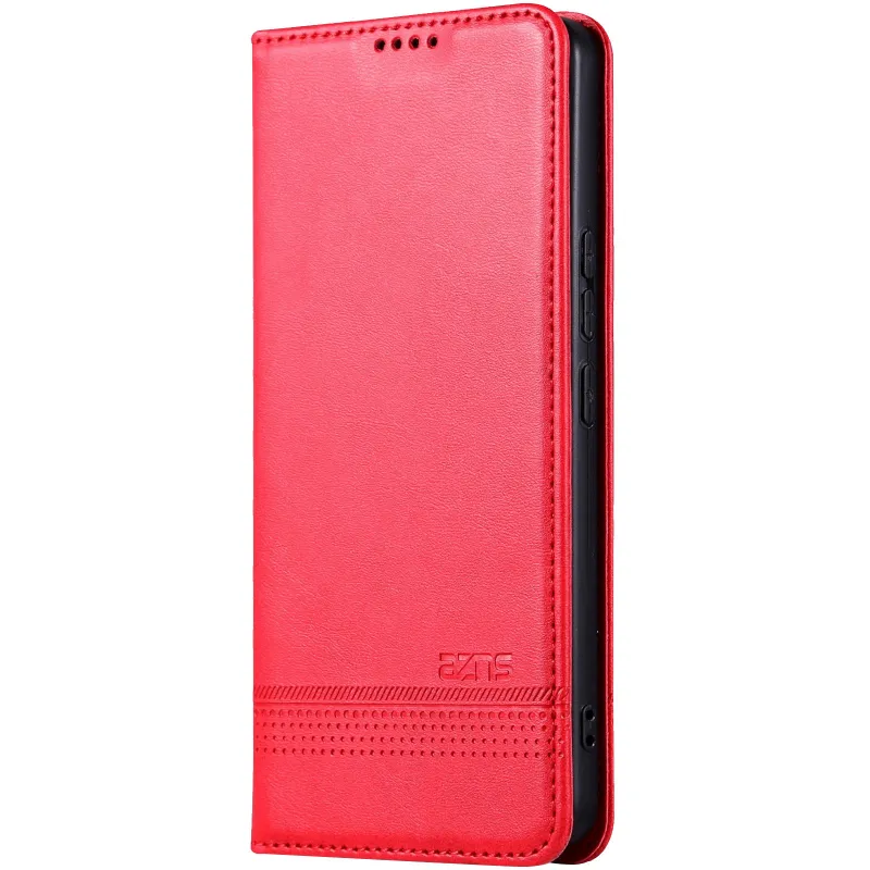 Шкіряний чохол-книжка AZNS Classic series для Samsung Galaxy S26 Ultra – Red. Фото 1 з 4