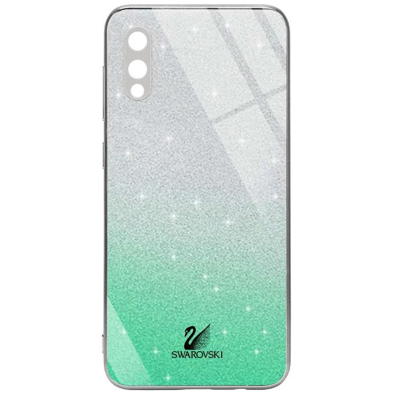 

Скляний чохол Swarovski з закритою камерою на Samsung Galaxy A02 (Бірюзовий)