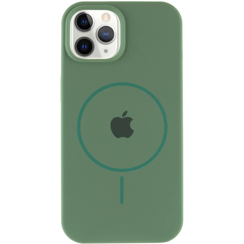 Чехол Silicone Armor Max with MagSafe для Apple iPhone 11 Pro Max (6.5") – Зеленый / Pine green. Фото 7 из 14