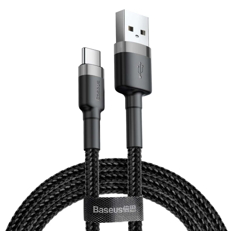 

Дата кабель Baseus Cafule Type-C Cable 3A (0.5m) (Сірий / Чорний)