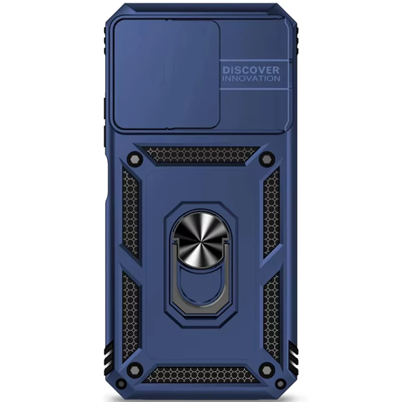 Ударопрочный чехол Ummi Camshield Serge Ring (in box) для Xiaomi Poco C85 (Global) – Синий / Navy. Фото 3 из 3