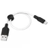 Дата кабель Hoco X21 Plus Silicone MicroUSB Cable (0.25m) – Чорний / Білий. Фото 2 з 4